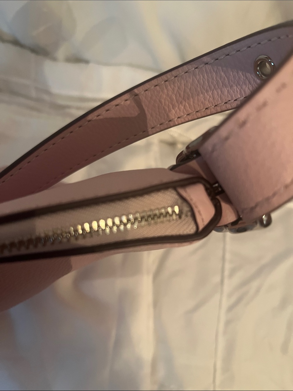 Coach Pink Pebbled Leather Crossbody Bag - Picture 11 of 12